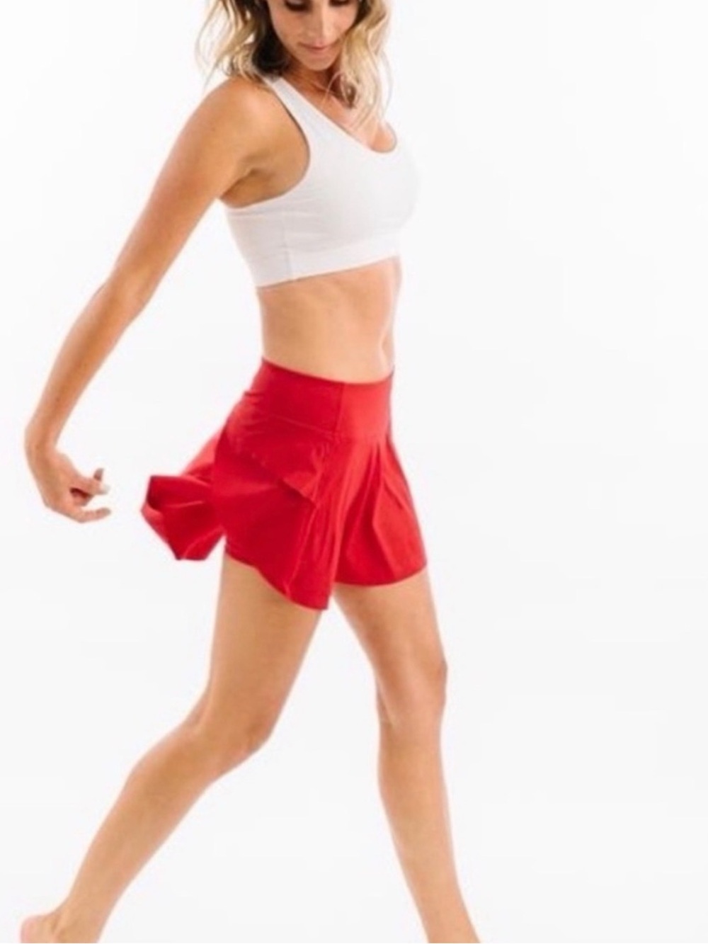 Zyia Women’s Active Skort Shorts in Red